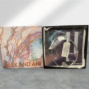 🆕 Alex and Ani Bracelet | Peace and Love Bangle | Purple